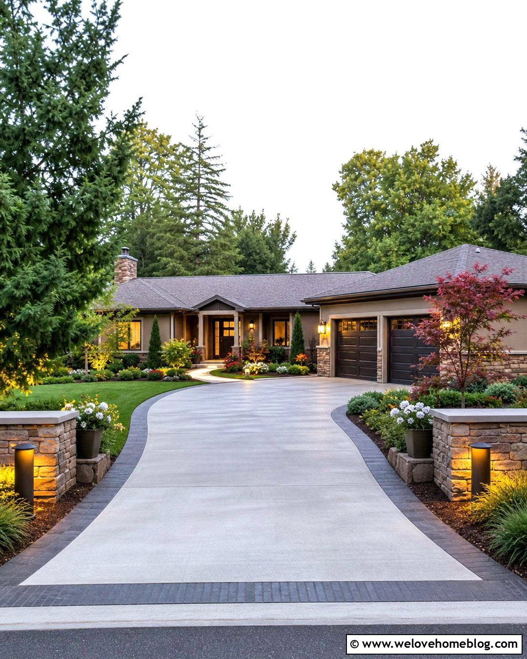 Ranch House Driveway Entrance Lighting - 25 Driveway Lighting Entrance Ideas