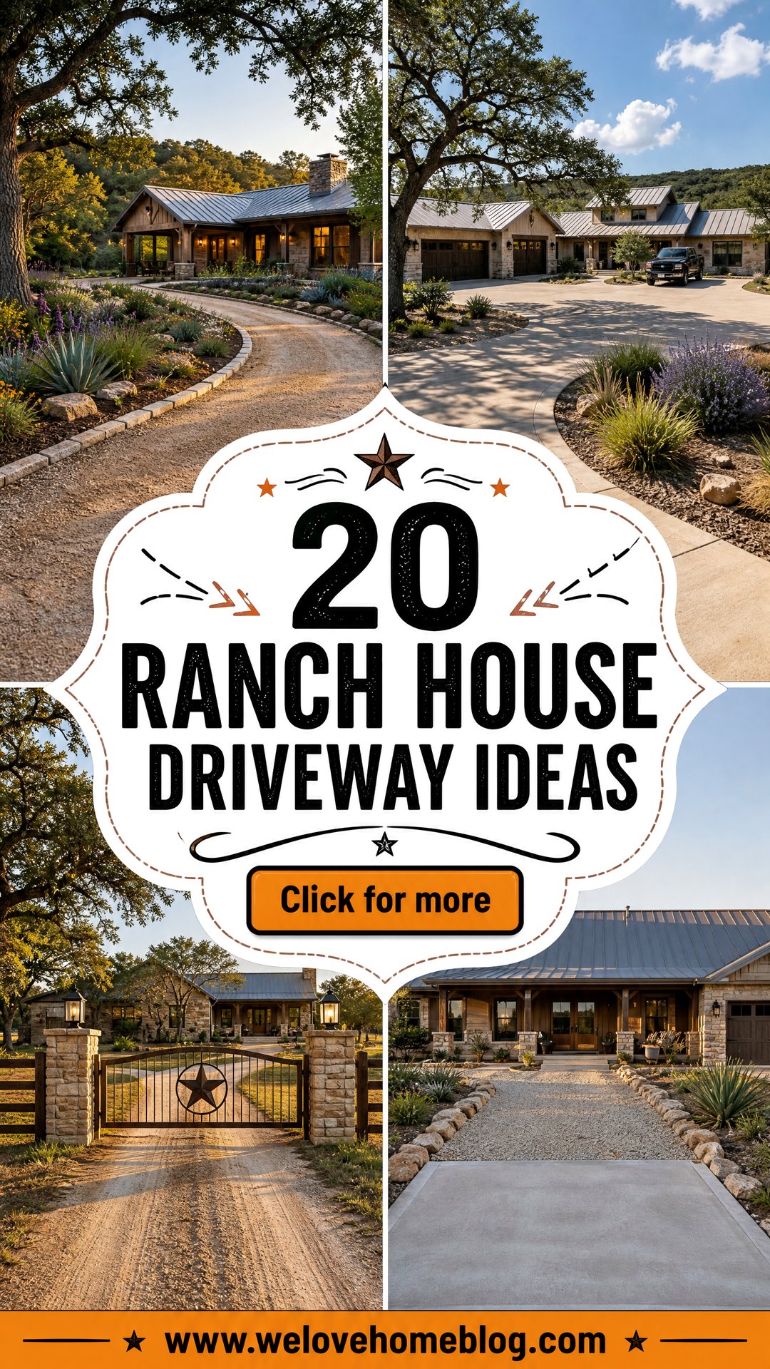 20 Ranch House Driveway Ideas for a Warm Country Welcome - 20 Ranch House Driveway Ideas for a Warm Country Welcome