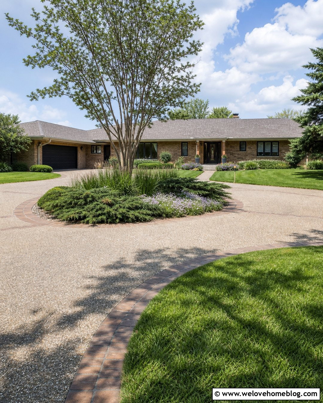 Ranch House Turning Circle Driveway - 25 turning circle driveway ideas
