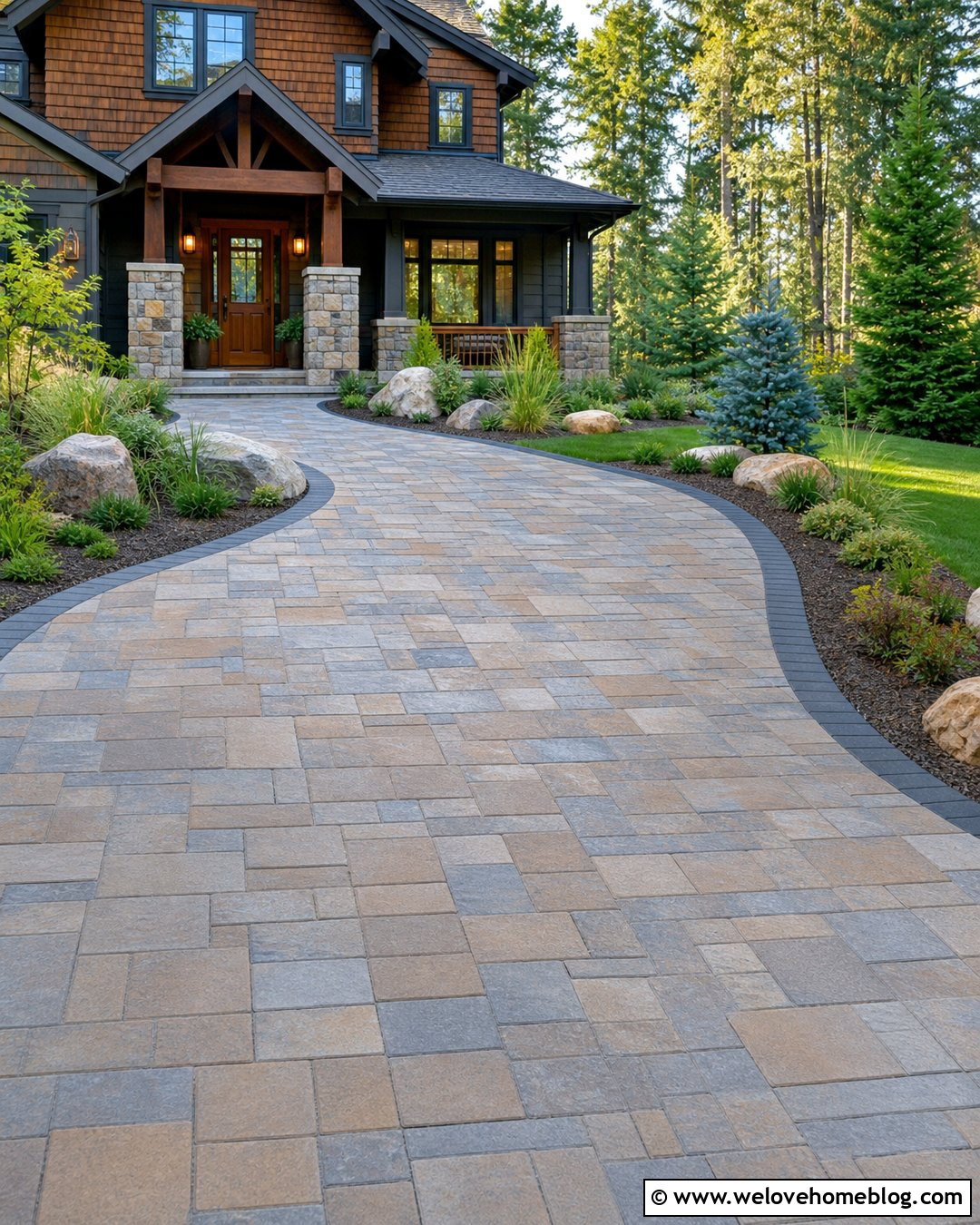 Random Ashlar Driveway Paver Pattern - 20 Driveway Paver Patterns Ideas