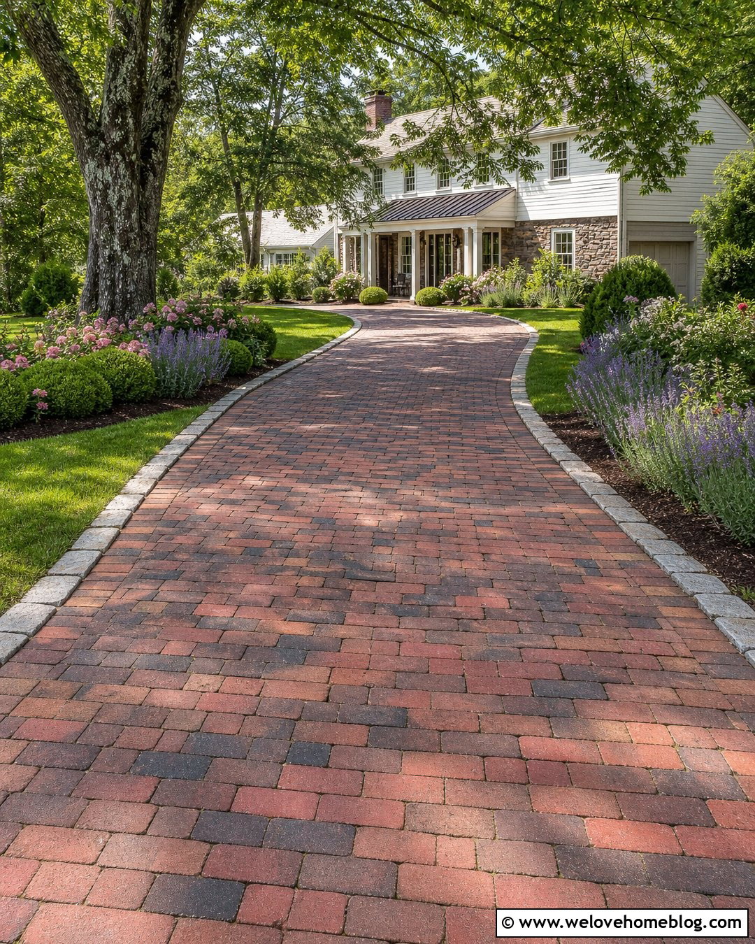 Reclaimed Brick Driveway - 25 Driveway Brick Ideas