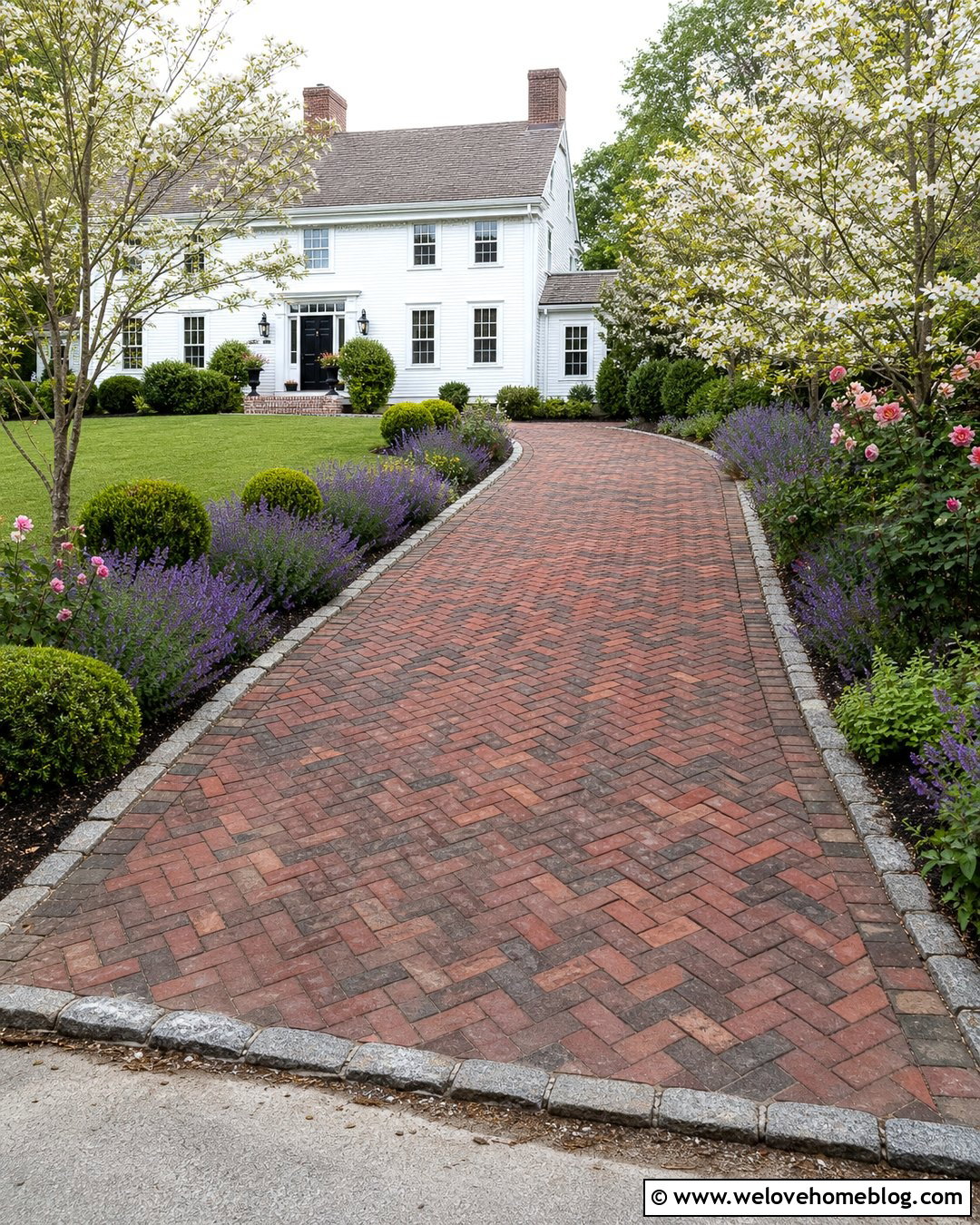 Reclaimed Brick Driveway - 40 driveway paving ideas