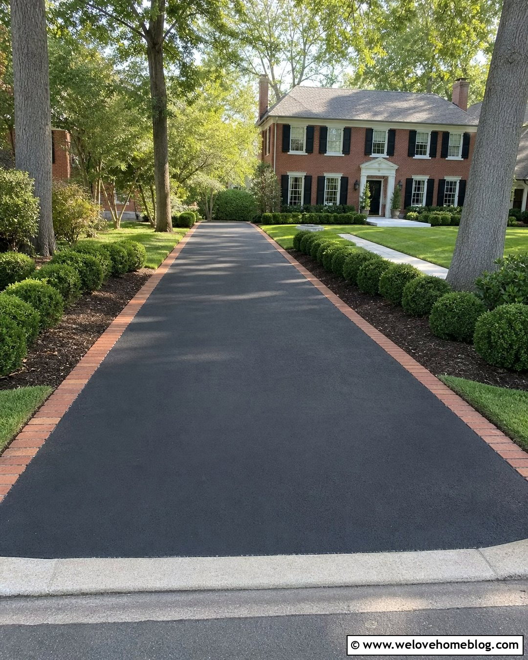 Reclaimed Brick Driveway Border - 20 Cheap Driveway Border Ideas