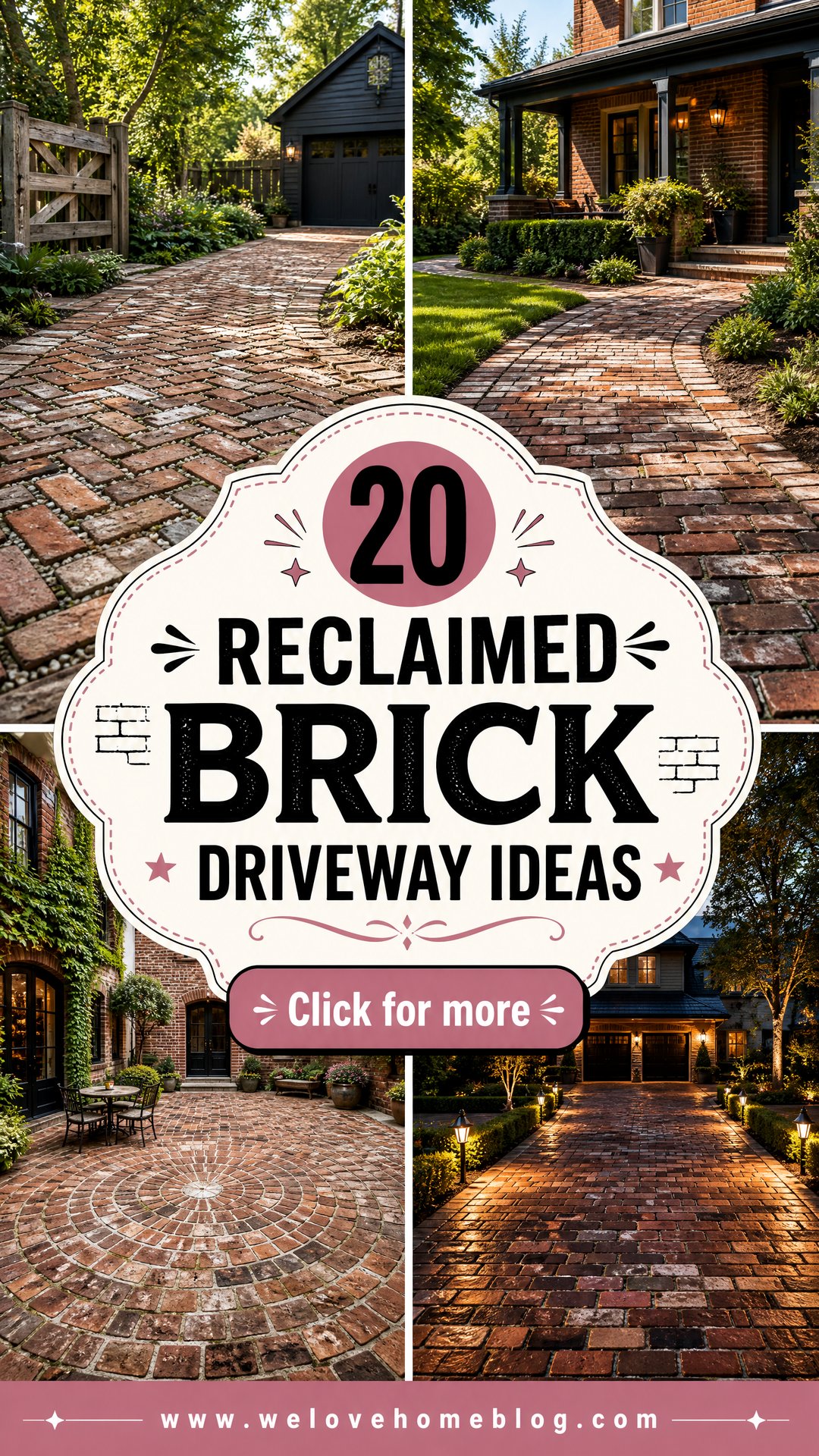 20 Reclaimed Brick Driveway Ideas for Timeless Curb Appeal - 20 Reclaimed Brick Driveway Ideas for Timeless Curb Appeal