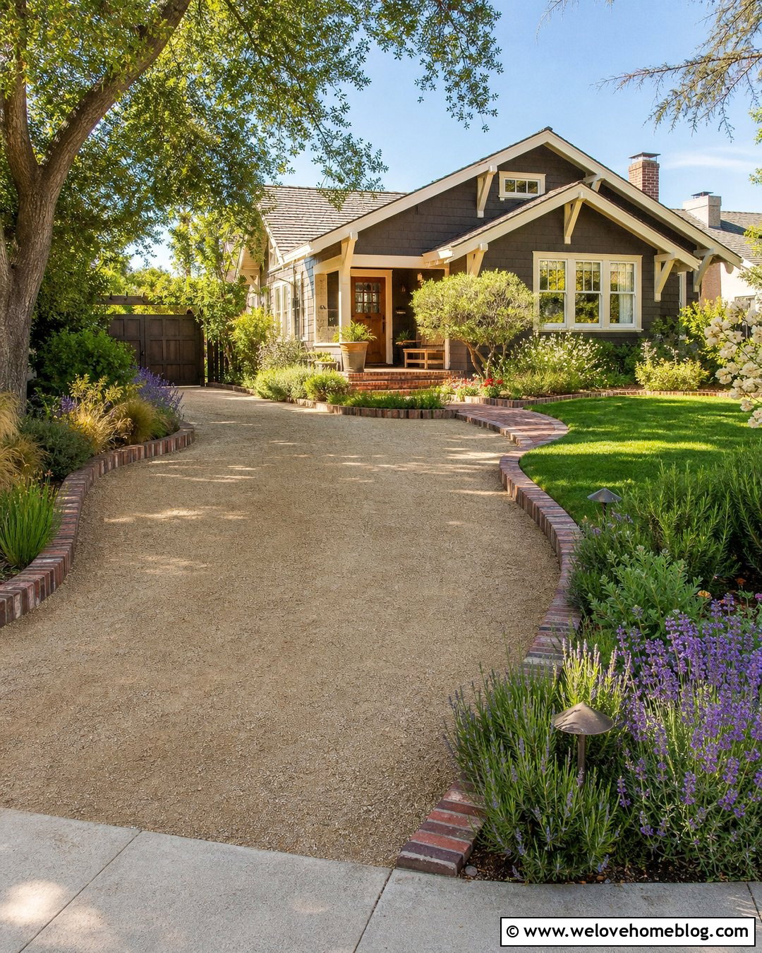 Reclaimed Brick Raised Driveway Edging - 20 Raised Driveway Edging Ideas