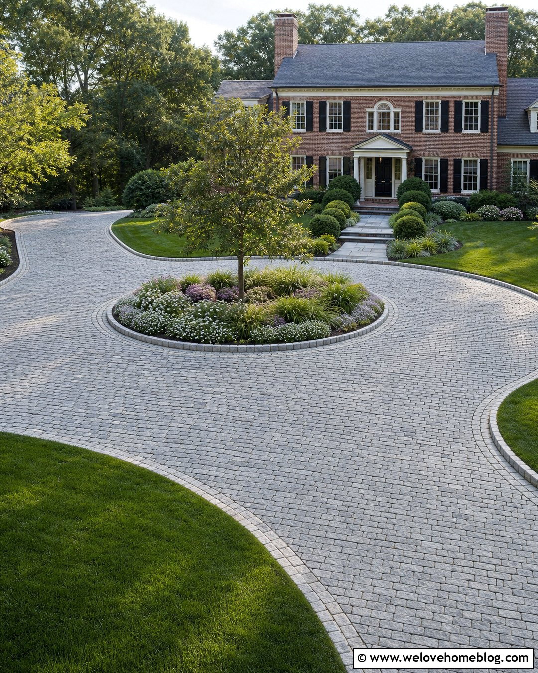 Reclaimed Cobblestone Driveway Pavers With Gravel Joints - 20 eco-friendly driveway pavers ideas