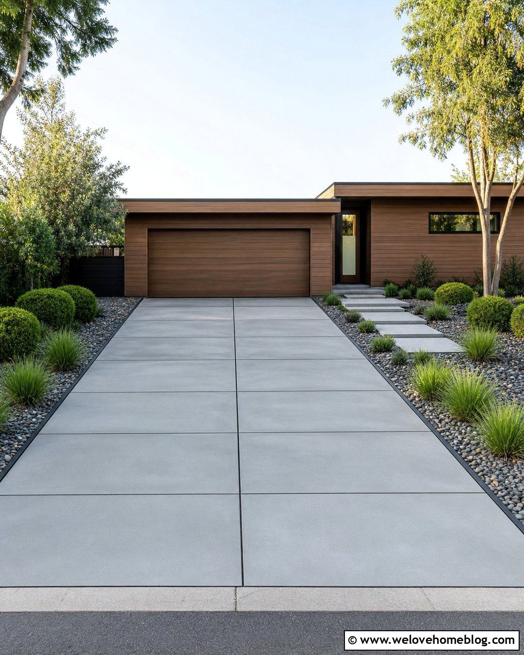 Rectangular Slab Saw Cut Concrete Driveway - 20 Saw Cut Concrete Driveway Designs Ideas