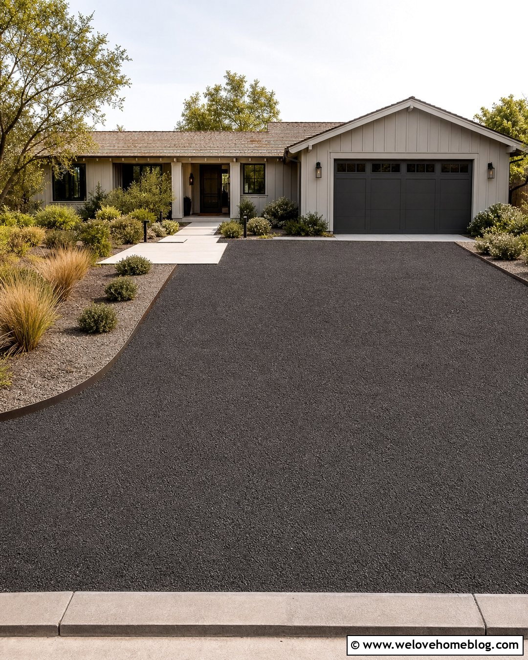 Recycled Asphalt Driveway With Steel Edging - 30 driveway materials ideas