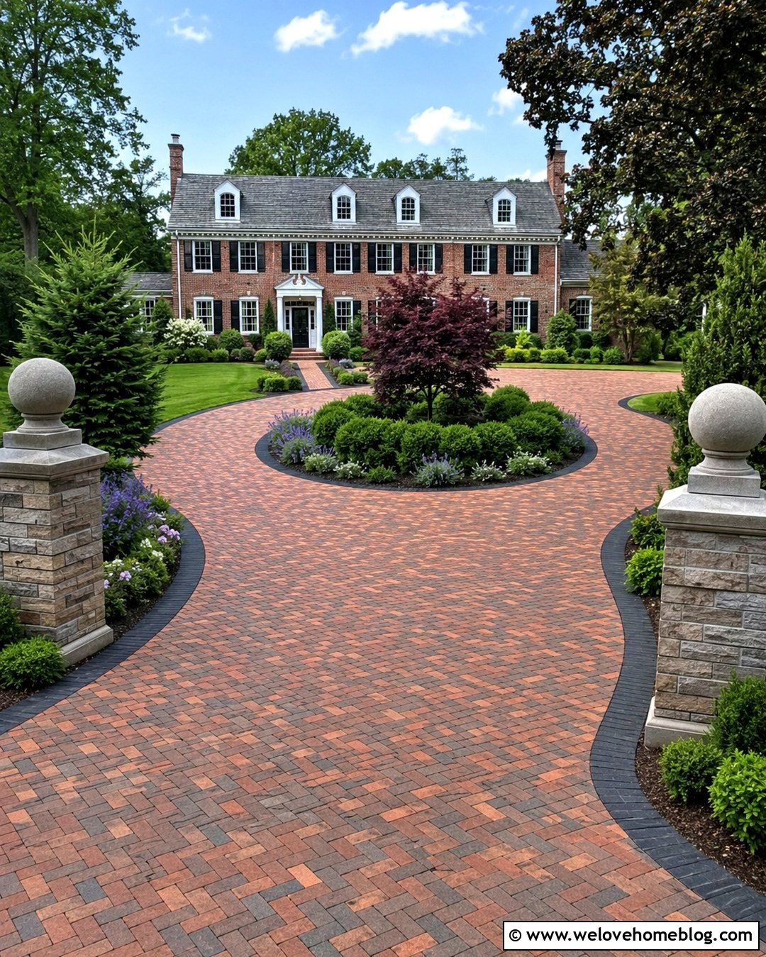 Recycled Brick Circular Driveway - 20 recycled brick driveway ideas