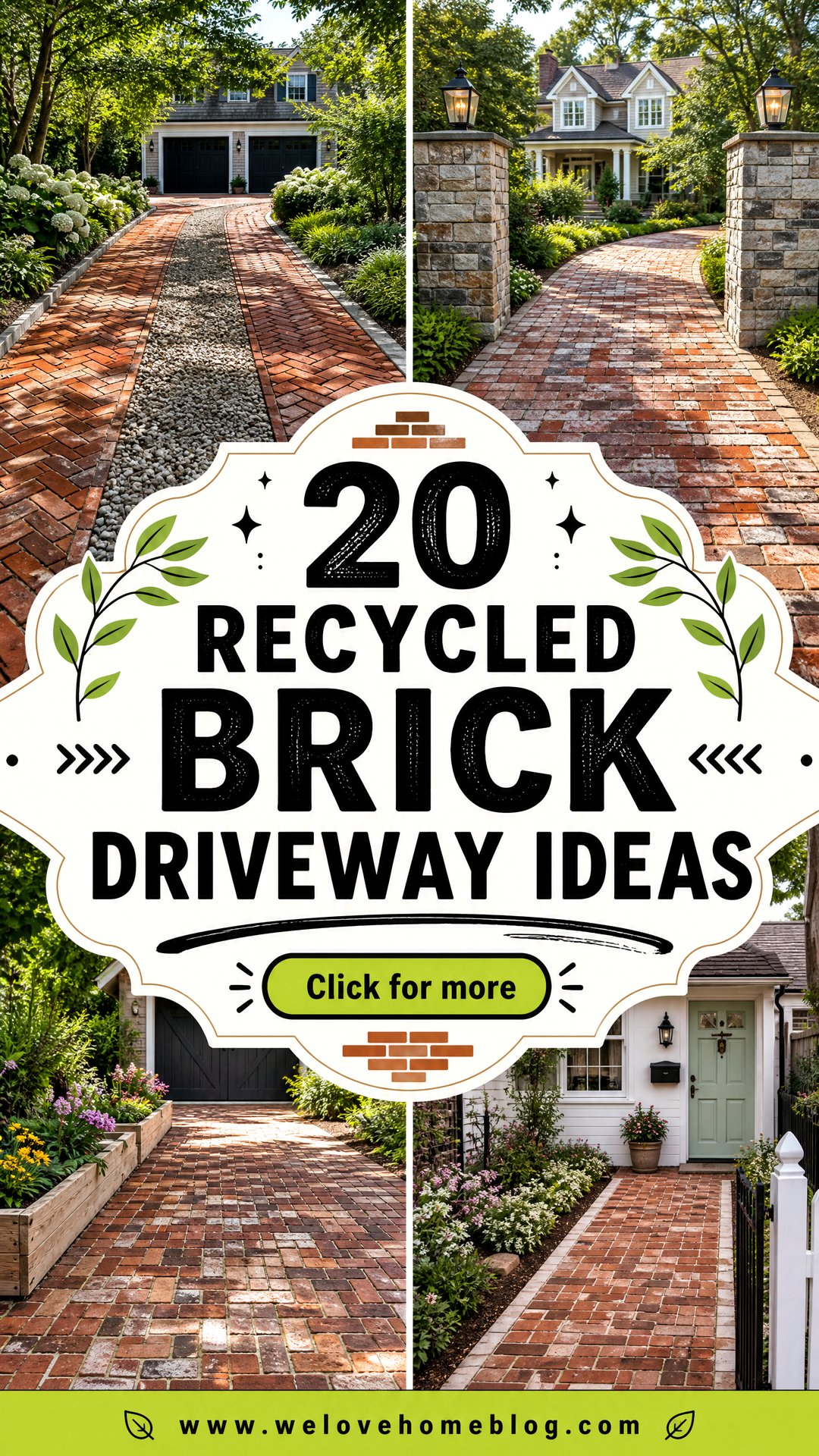 20 Recycled Brick Driveway Ideas for Eco-Friendly Curb Appeal - 20 Recycled Brick Driveway Ideas for Eco-Friendly Curb Appeal