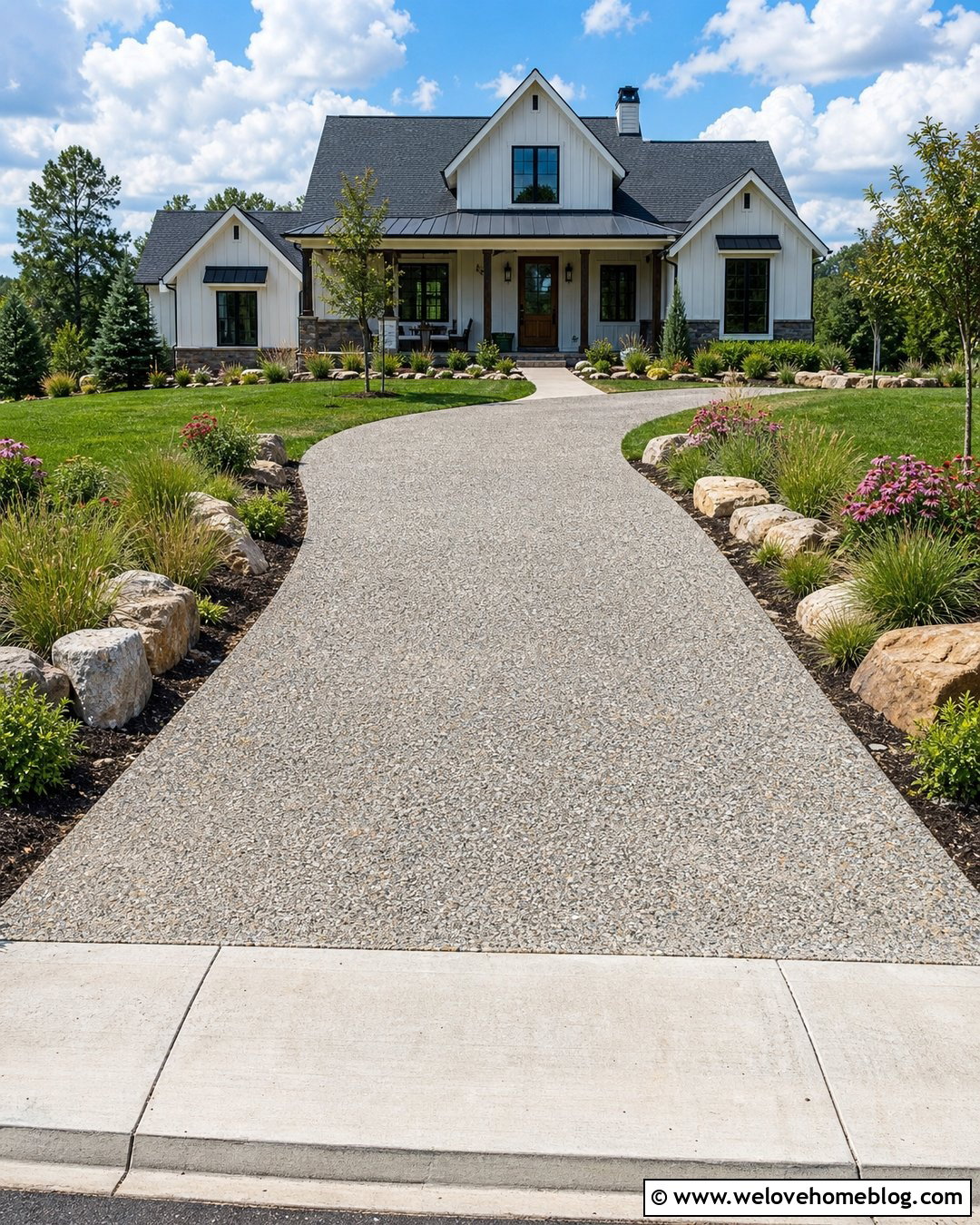 Recycled Concrete Driveway With Native Planting - 20 Driveway Alternatives Cheap Ideas
