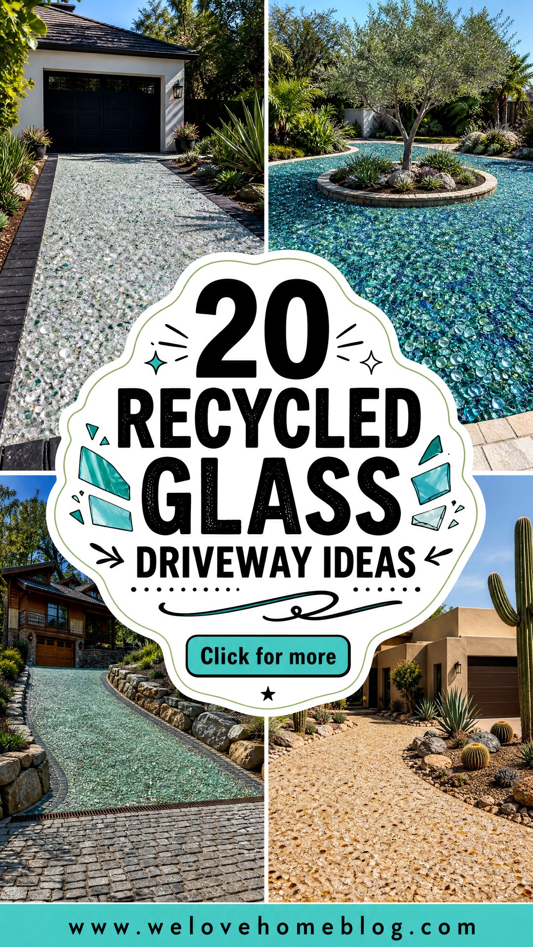 20 Recycled Glass Driveway Ideas for a Dazzling Green Upgrade - 20 Recycled Glass Driveway Ideas for a Dazzling Green Upgrade