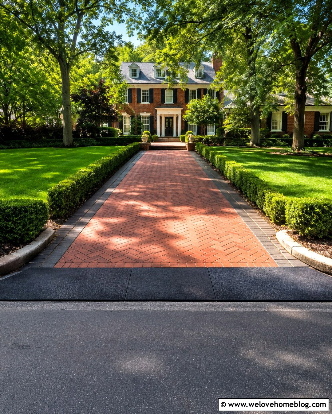 Recycled Rubber Driveway Curb Ramp With Brick Pavers - 20 Driveway Curb Ramp Ideas