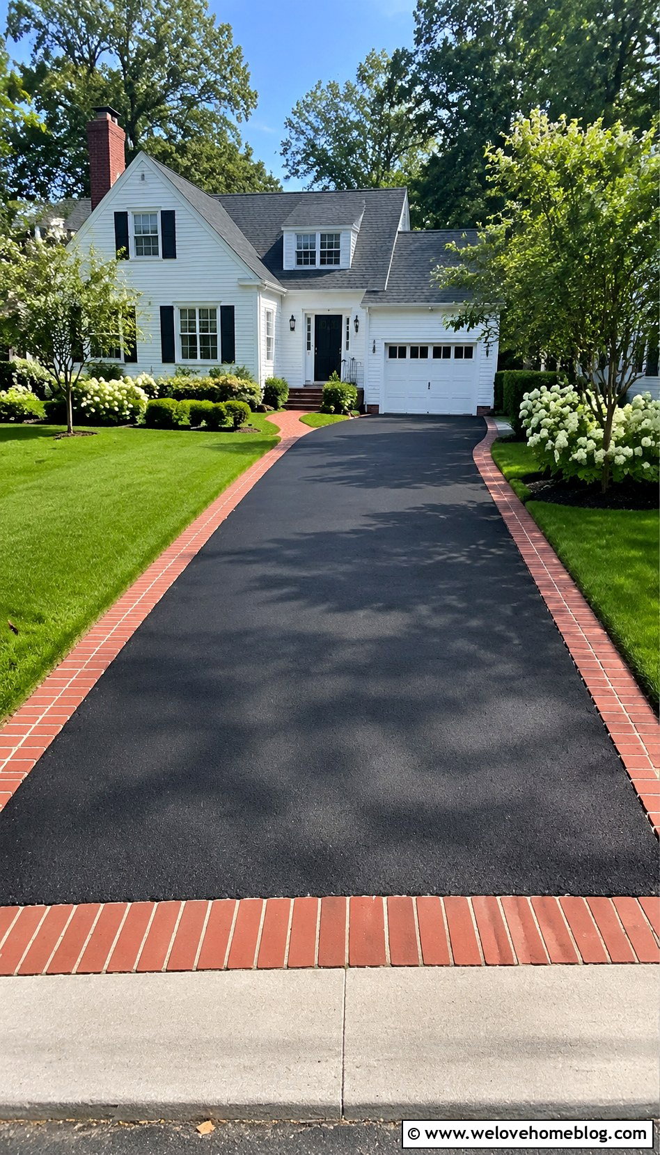 Red Brick Asphalt Driveway Edging - 20 asphalt driveway edging ideas