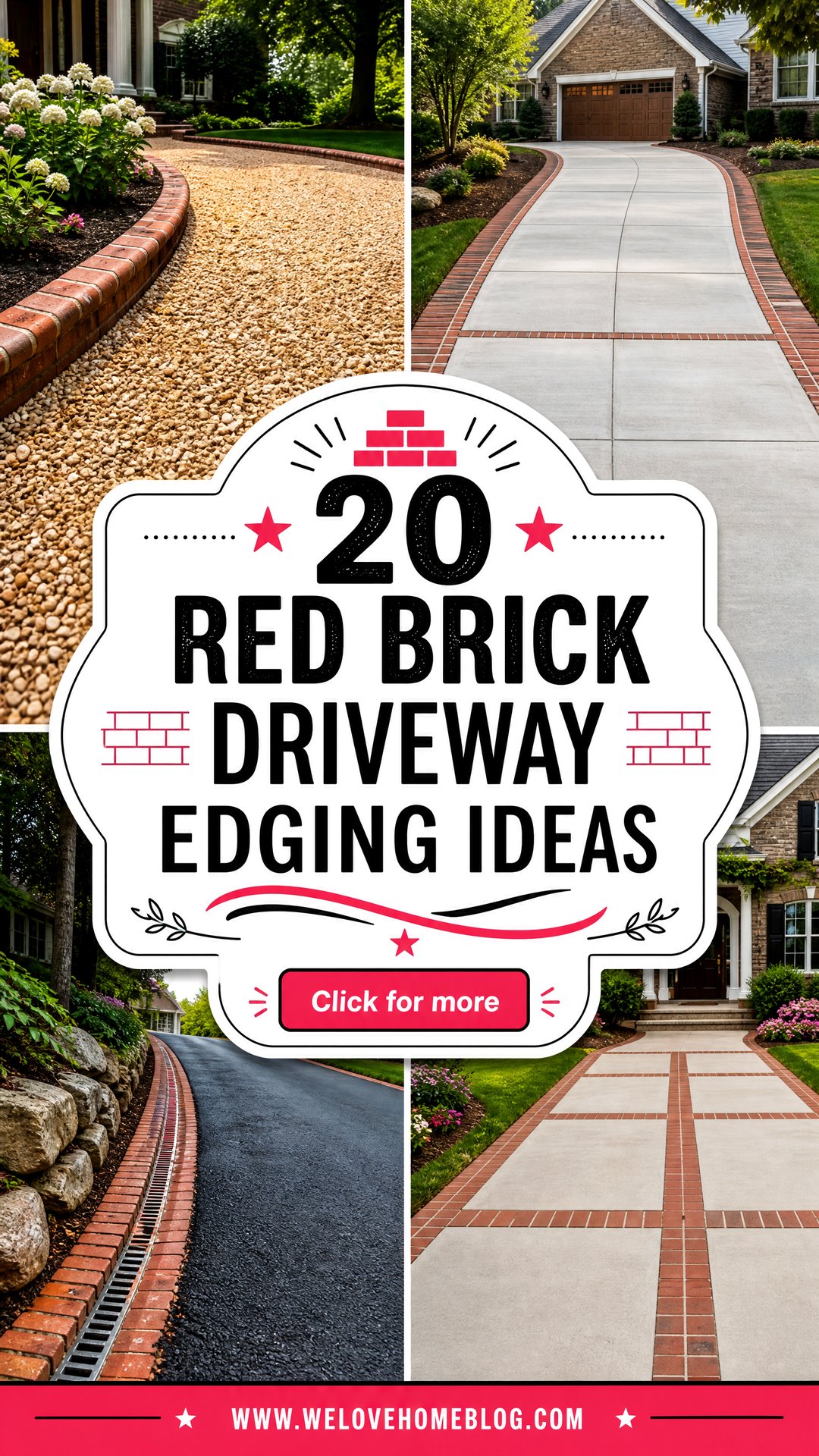 20 Red Brick Driveway Edging Ideas for a Classic Crisp Border - 20 Red Brick Driveway Edging Ideas for a Classic, Crisp Border