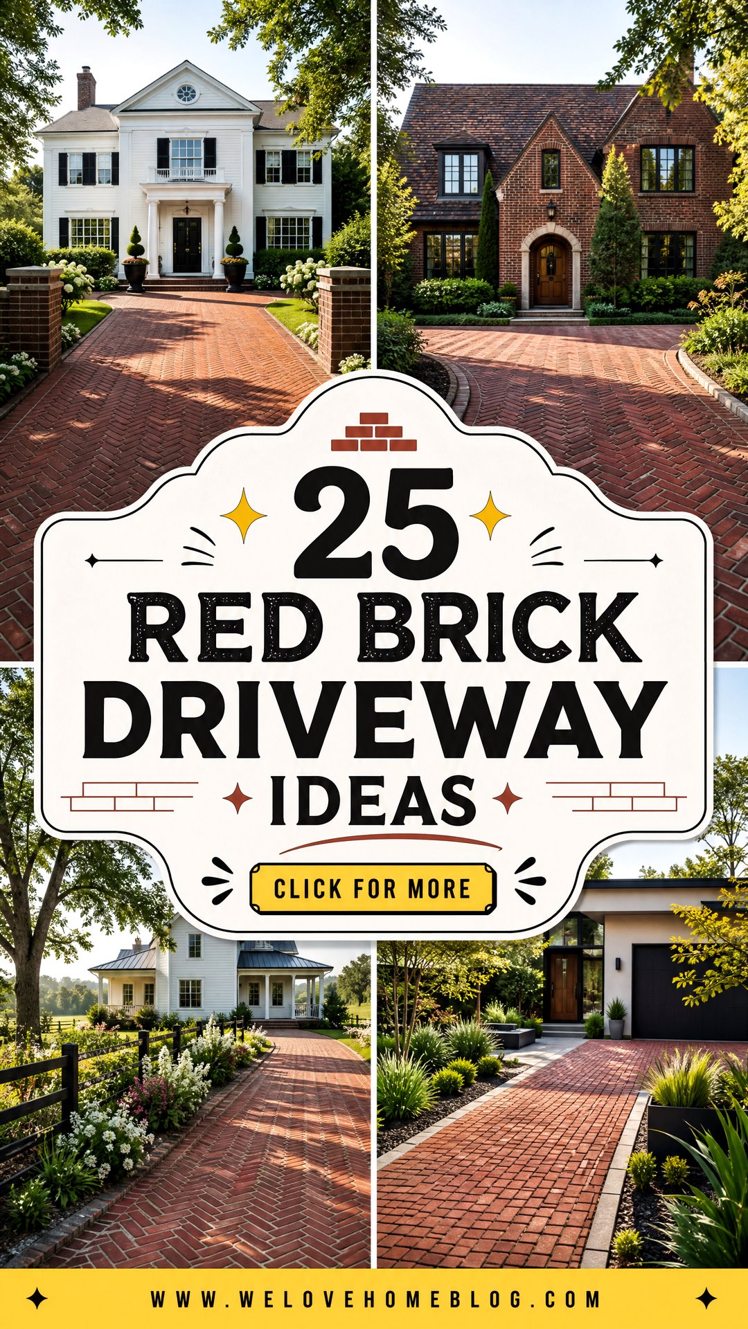 25 Red Brick Driveway Ideas for Warm Timeless Curb Appeal - 25 Red Brick Driveway Ideas for Warm, Timeless Curb Appeal