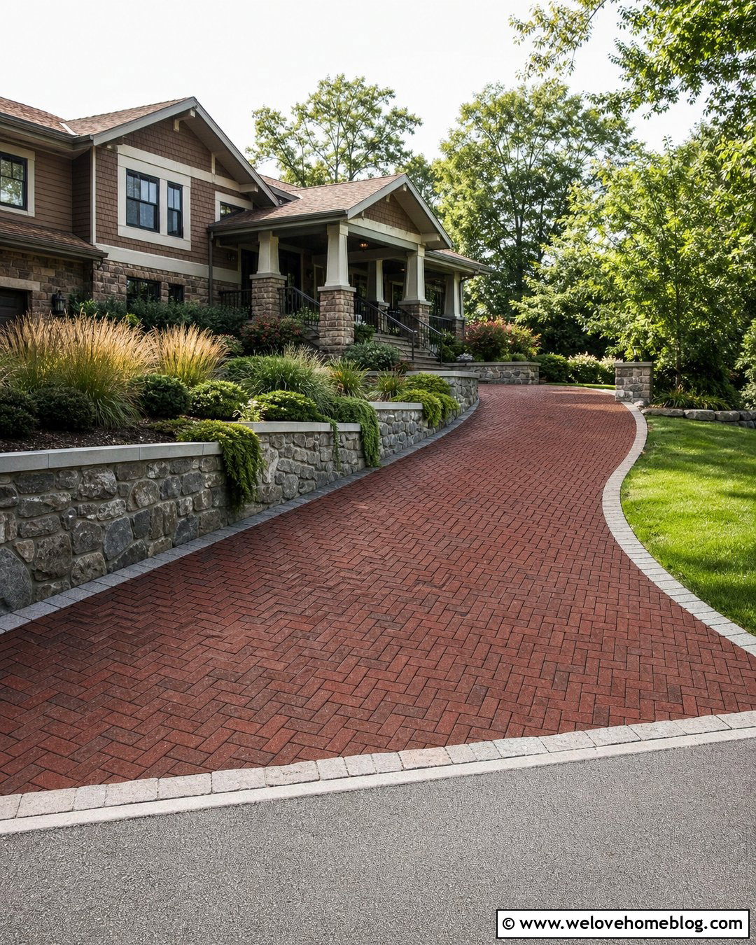 Red Brick Driveway With Retaining Wall - 25 red brick driveway ideas