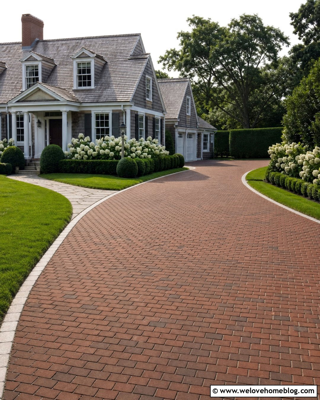 Red Brick Driveway With Stone Border PNG - 20 driveway png ideas