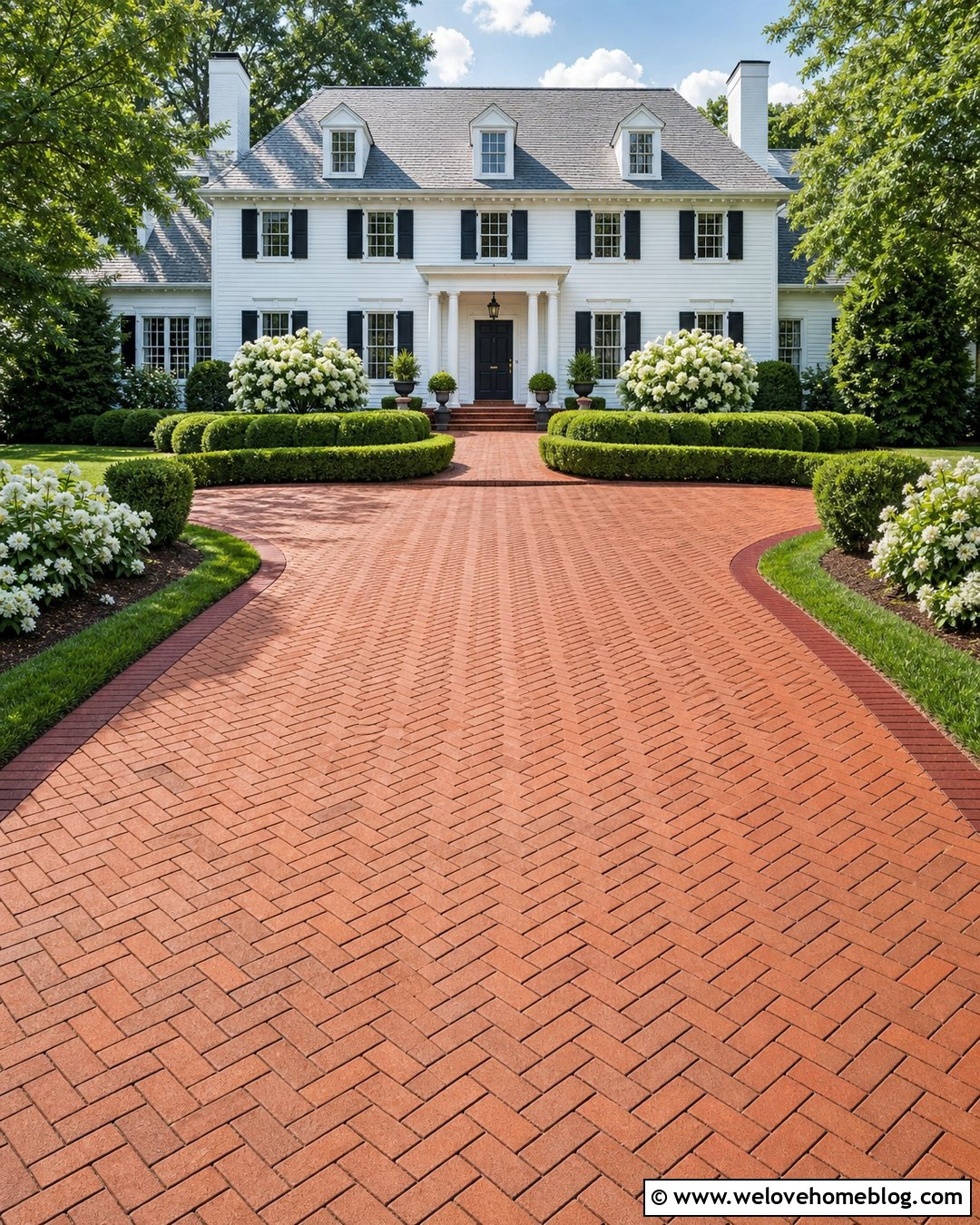Red Brick Paver Driveway - 40 driveway pavers ideas