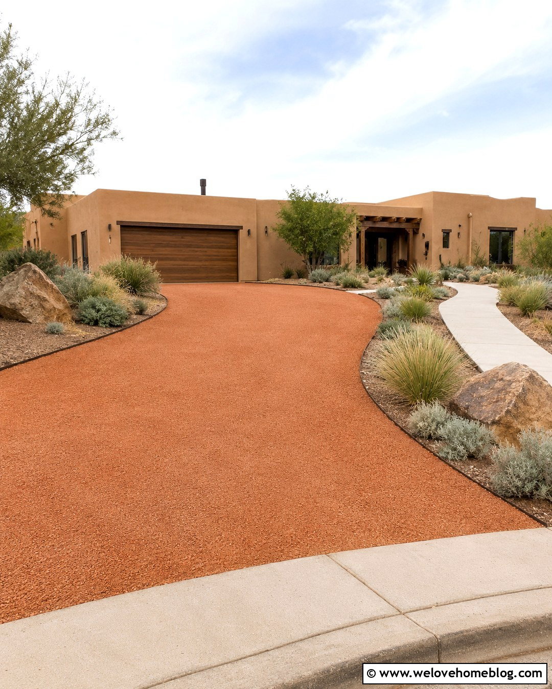 Red Decomposed Granite Driveway