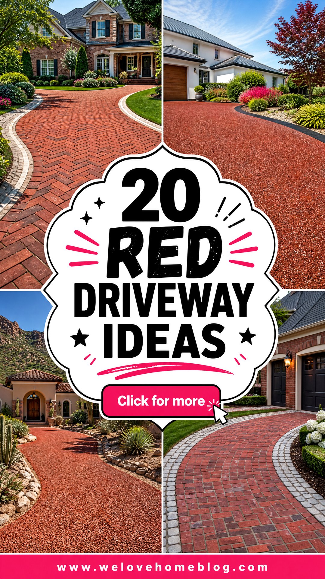 20 Red Driveway Ideas That Create Bold Modern Curb Appeal - 20 Red Driveway Ideas That Create Bold, Modern Curb Appeal
