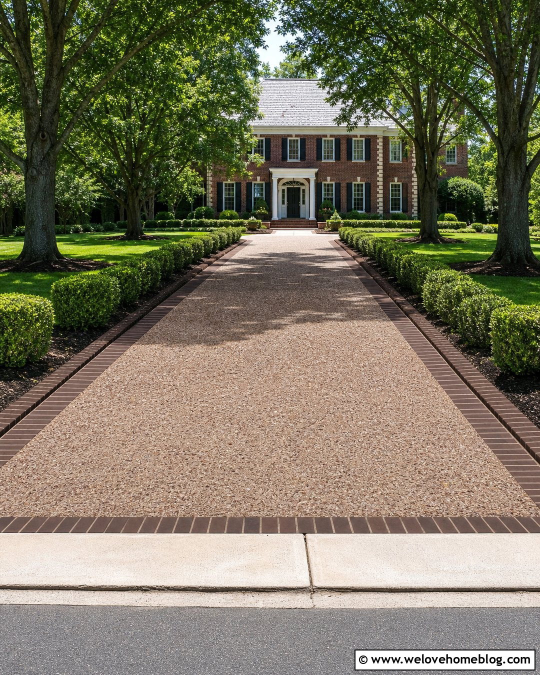 Red Granite Exposed Aggregate Driveway - 20 exposed aggregate driveway colours ideas