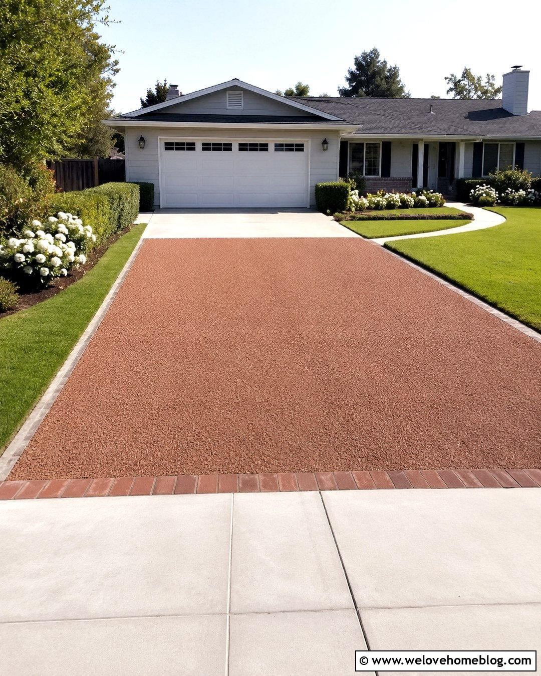 Red Gravel Driveway With Concrete Apron - 20 Red Gravel Driveway Ideas