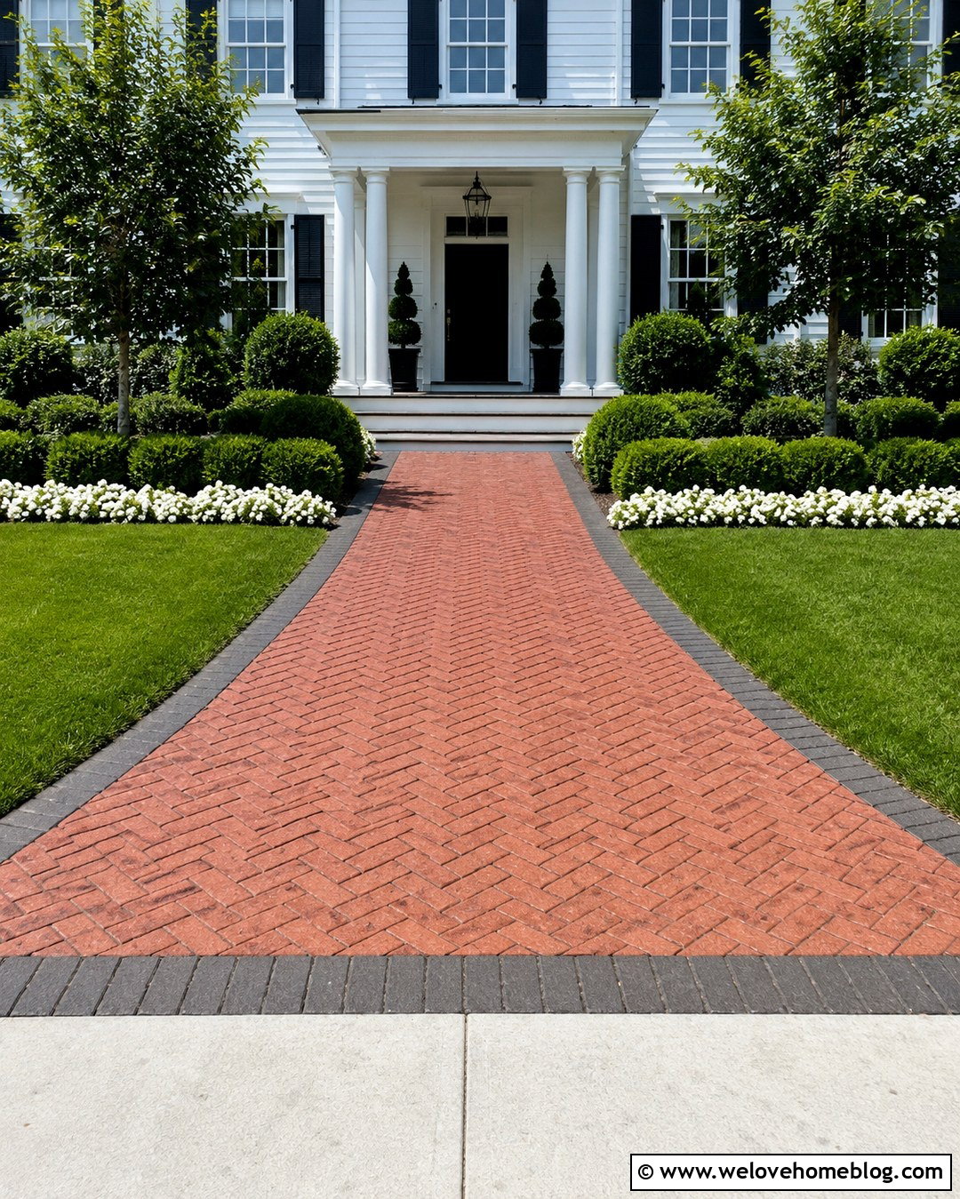 Red Holland Stone Driveway With Charcoal Border - 20 holland stone driveway ideas