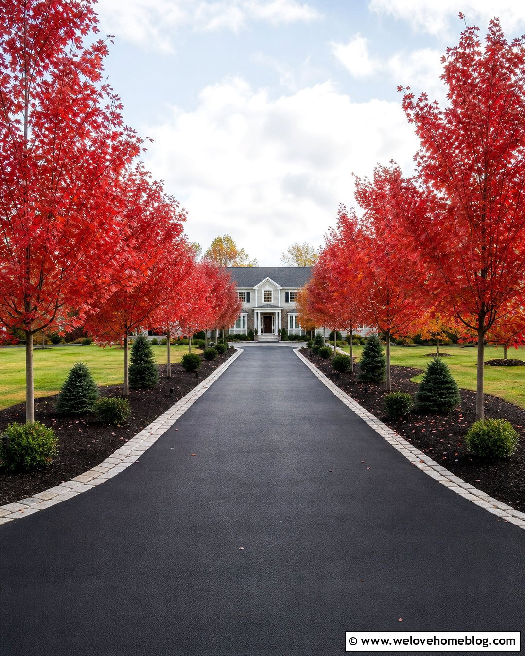 Red Maple Tree Lined Driveway - 20 maple tree lined driveway ideas