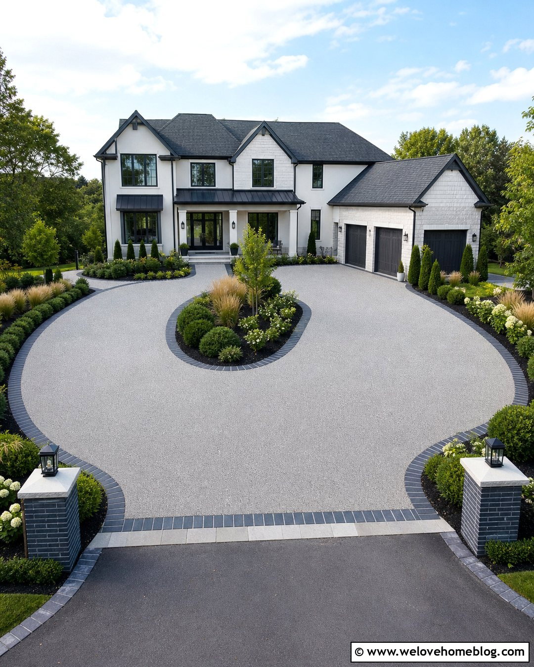 Resin Bound Driveway With Brick Borders - 20 large driveway design ideas