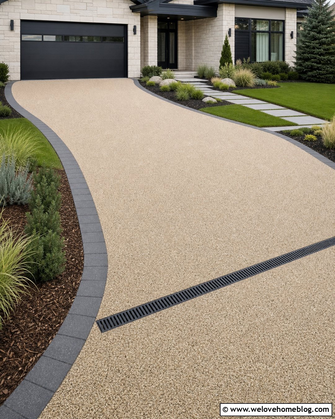 Resin Bound Driveway With Channel Drain - 35 Driveway Drainage Solutions Ideas
