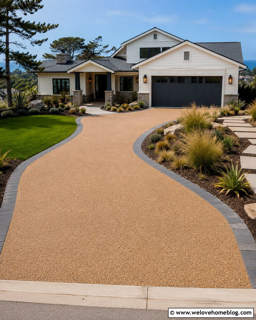 Resin Bound Driveway With Clean Borders - 20 Front Of House Driveway Ideas