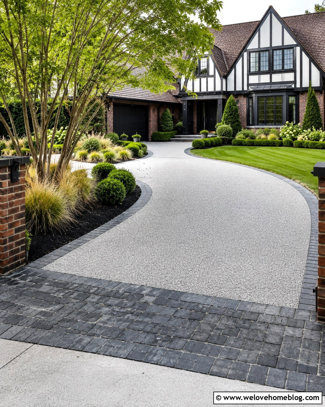 Resin Bound Driveway With Clean Edging - 20 How To Enhance Driveway Curb Appeal Ideas