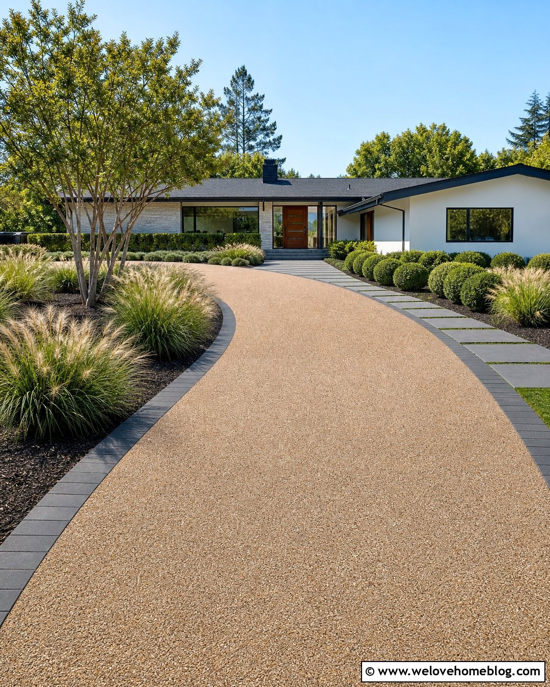 Resin Bound Driveway With Contrasting Border - 20 Decorative Driveway Ideas