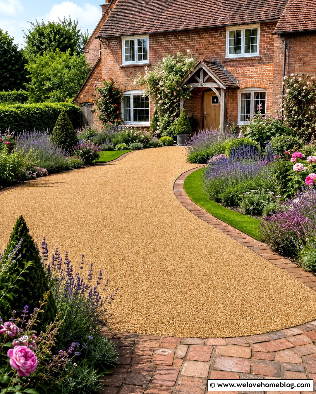 Resin Bound Driveway With Cottage Borders - 20 driveway front garden uk ideas