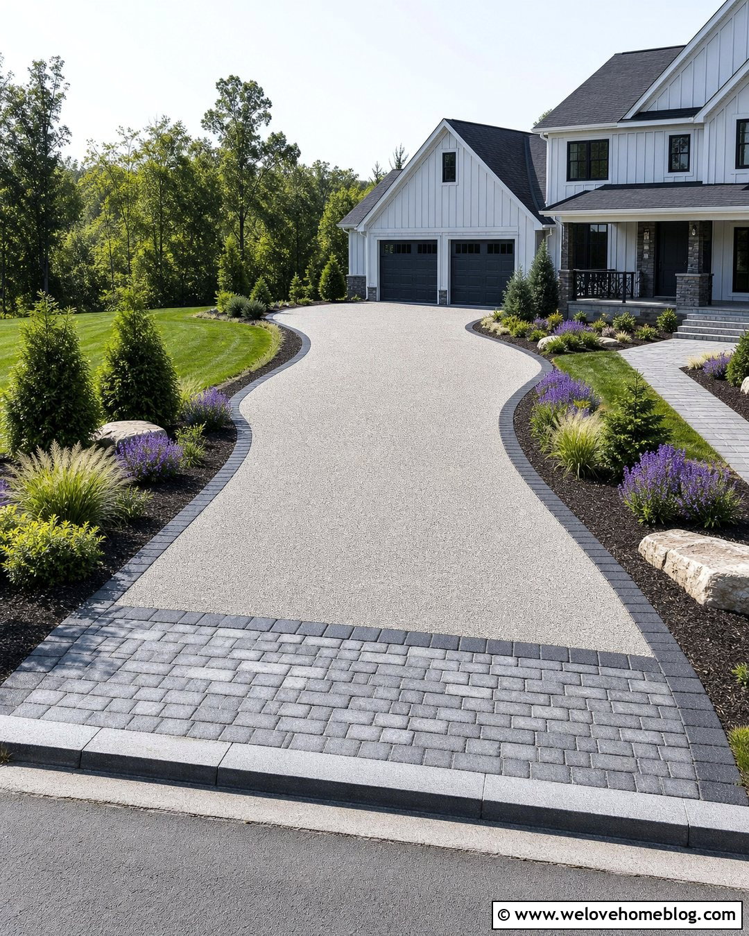 Resin Bound Driveway With Granite Sett Border - 30 Resin Bound Driveways Ideas