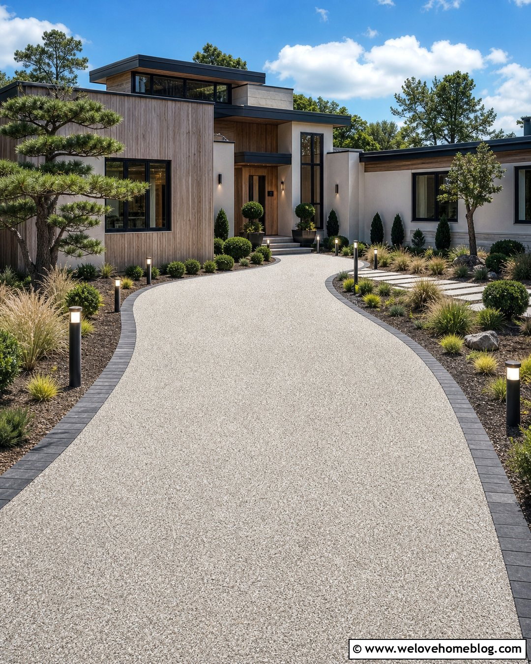 Resin Bound Driveway With Lighting - 30 Resin Bound Driveways Ideas