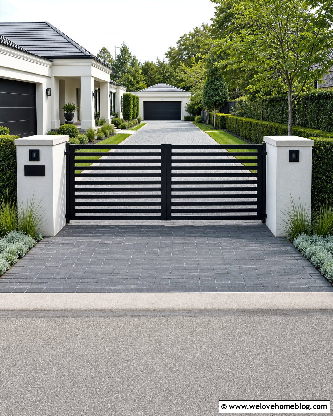 Resin Bound Driveway With Modern Gate - 20 resin bound driveway ideas