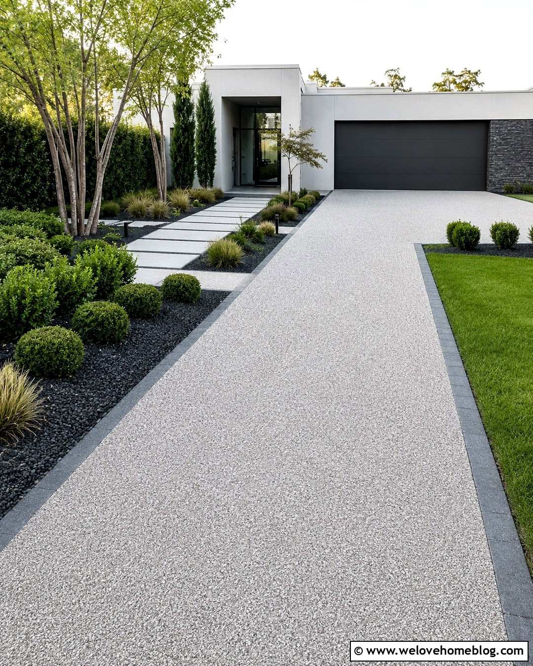 Resin Bound Driveway With Modern Landscaping - 20 landscape design driveway ideas