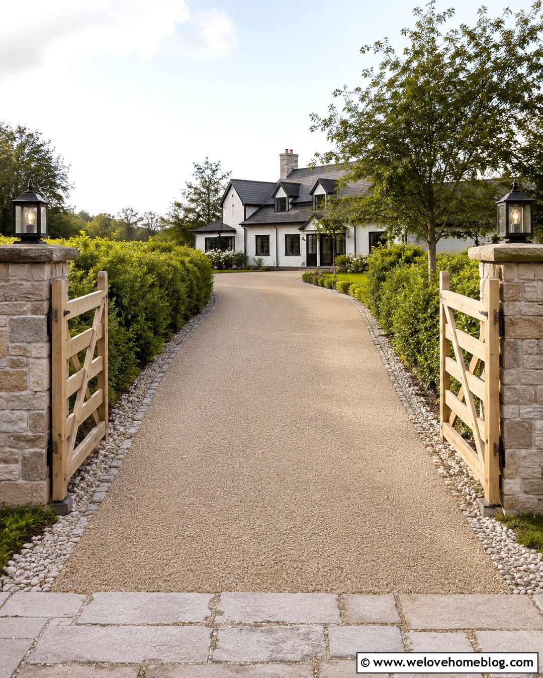 20 Farmhouse Long Driveway Ideas for an Inviting Arrival