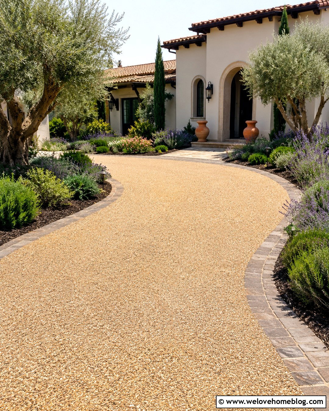 Resin Bound Mediterranean Driveway - 20 Mediterranean Driveway Ideas