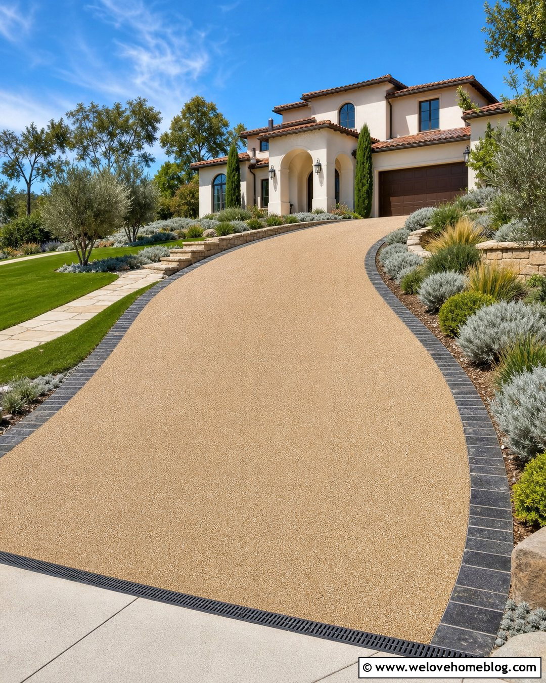 Resin Bound Steep Driveway - 35 Steep Driveway Solutions Ideas