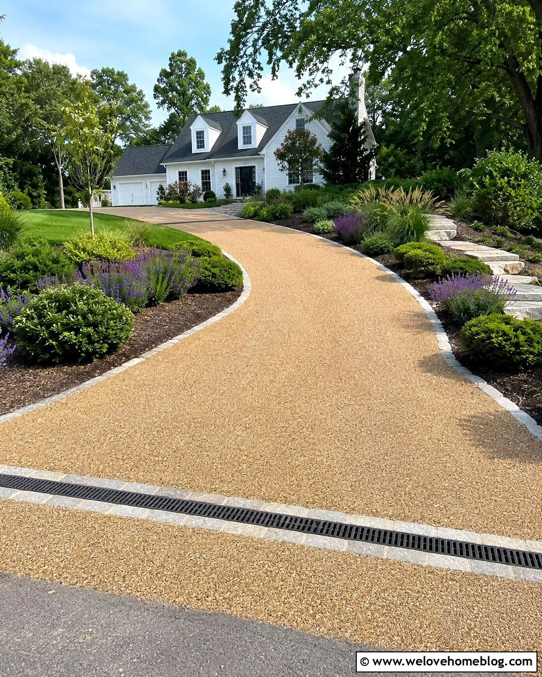 Resin Bound Steep Driveway With Stone Edging - 20 How To Make A Steep Driveway Ideas