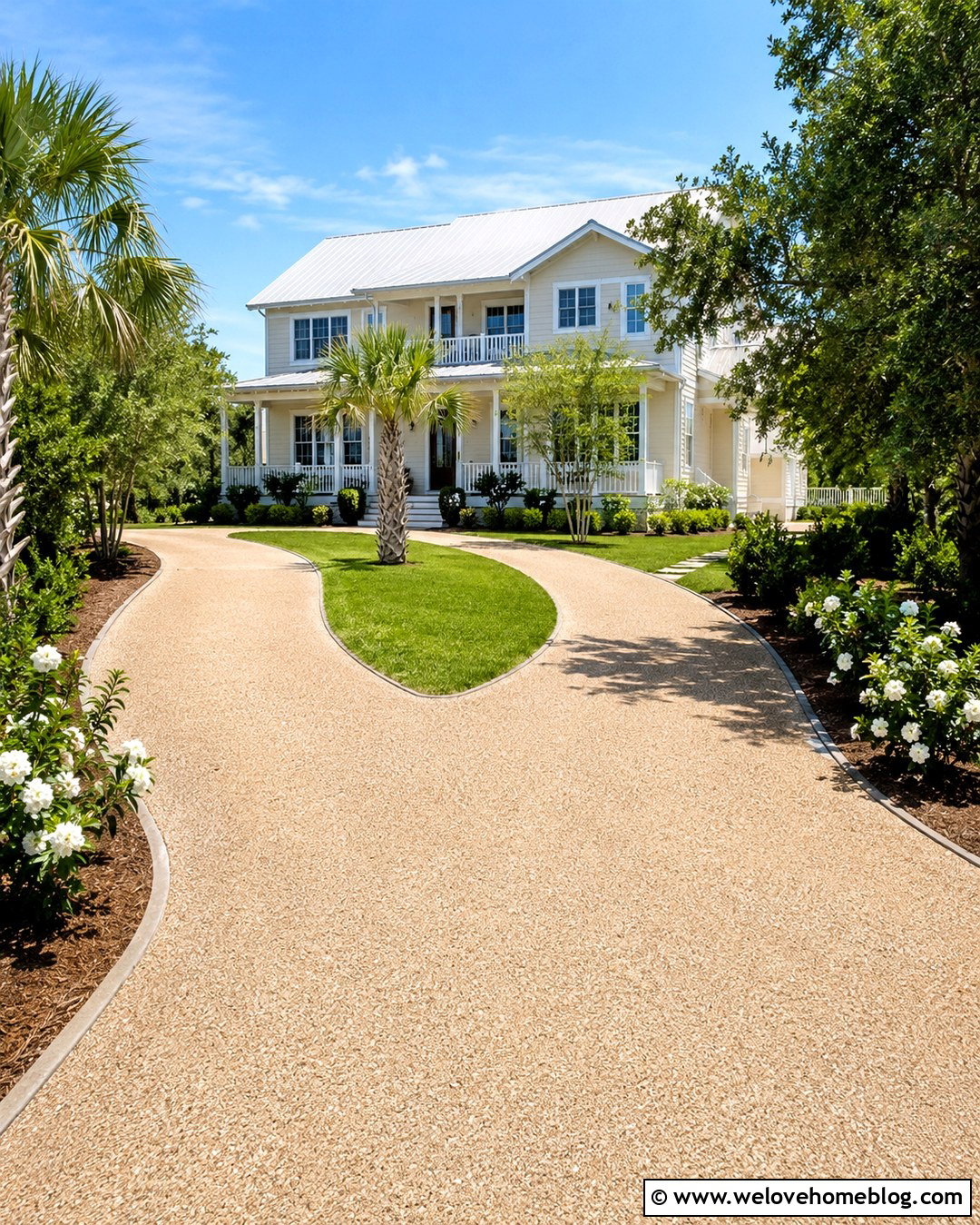 Resin Bound Two Track Driveway With Lawn Center - 20 Two Track Driveway Ideas