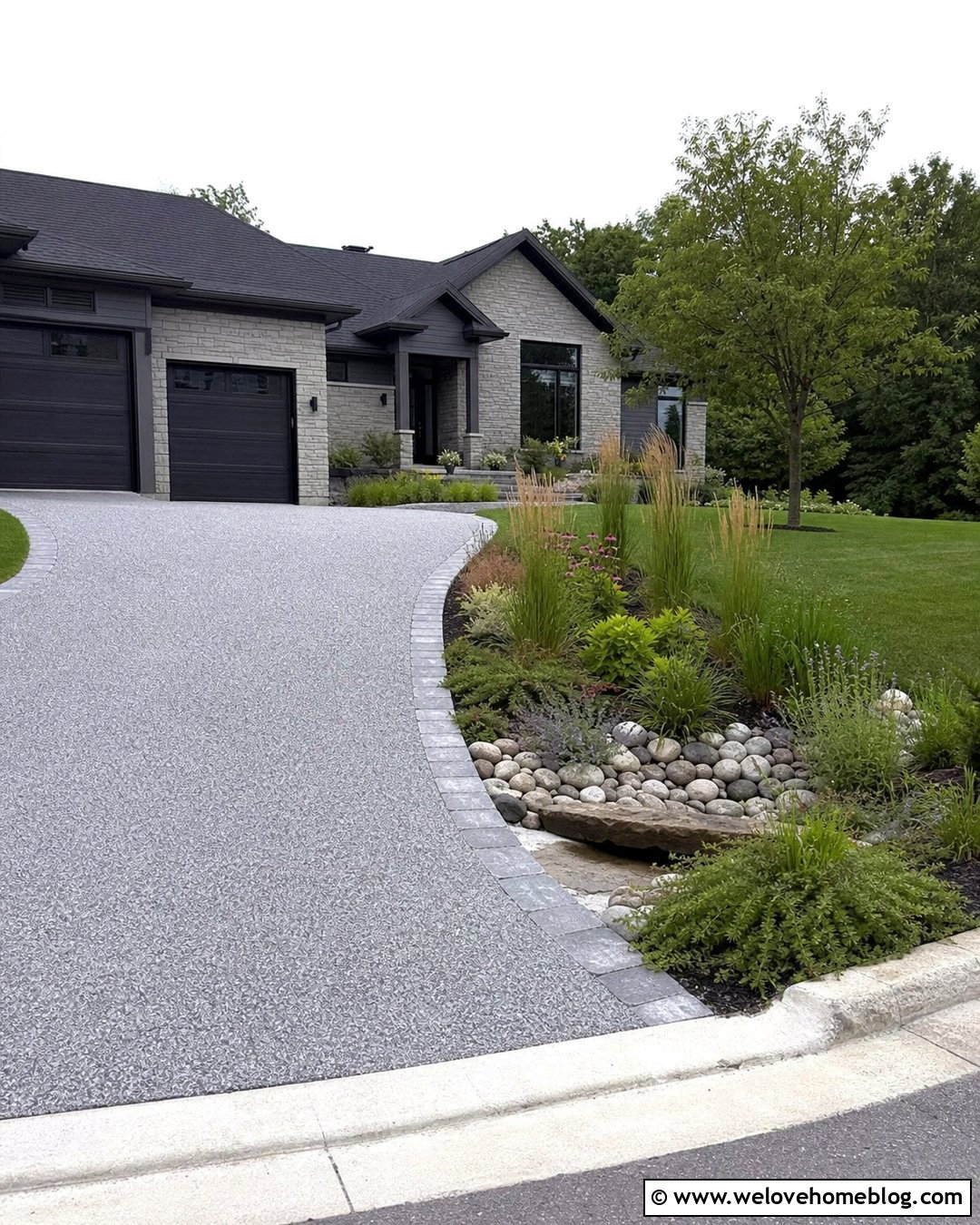Resin Driveway With A Rain Garden Border - 40 resin driveway ideas