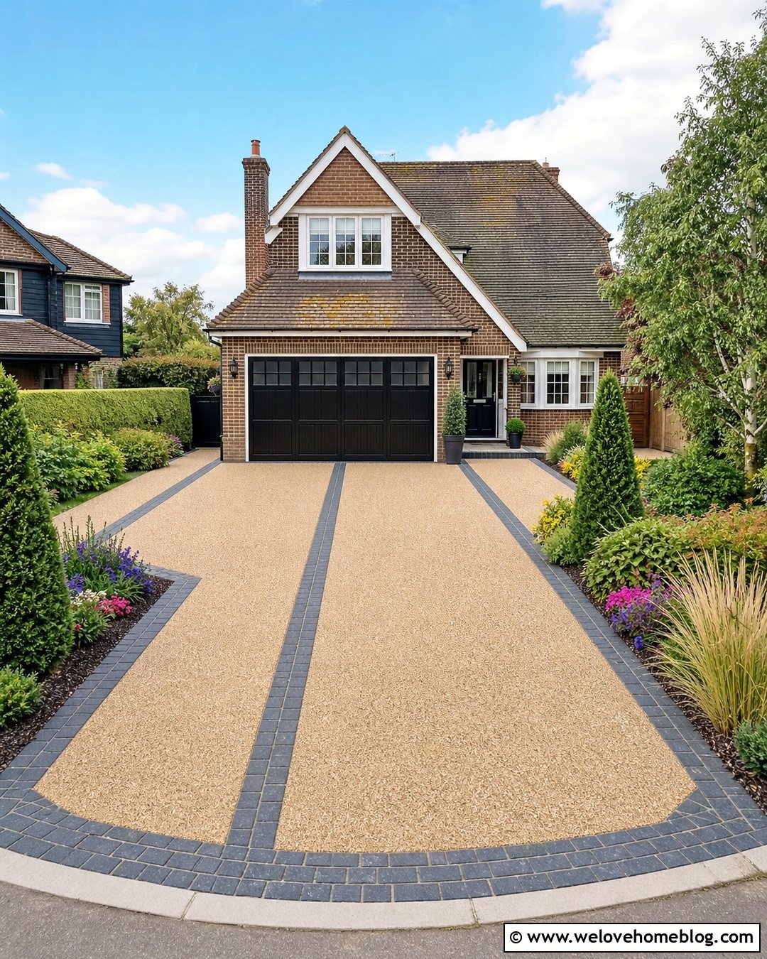 Resin Driveway With Block Paving Border - 35 Resin Driveway Uk Ideas