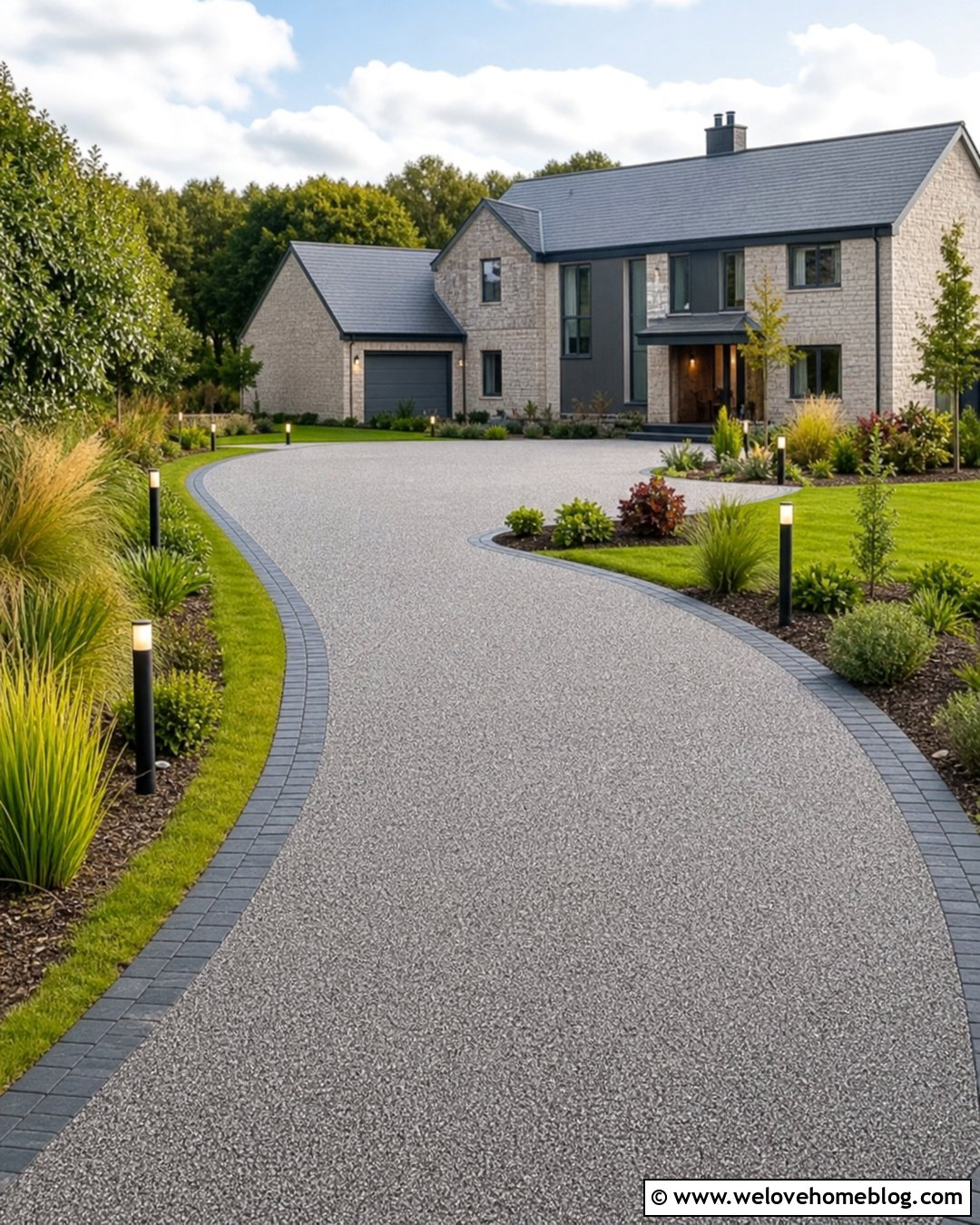 Resin Driveway With Bollard Lighting - 40 resin driveway ideas