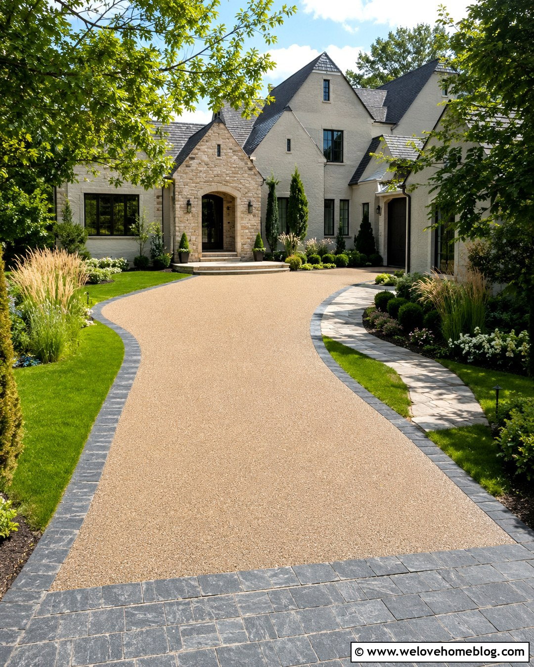 Resin Driveway With Granite Sett Edging