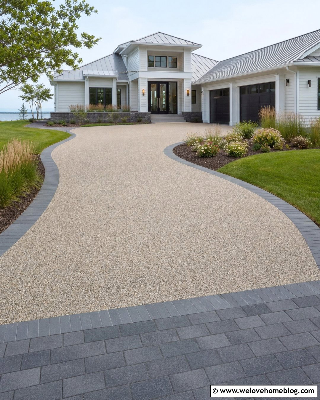 Resin Driveway With Paver Border - 40 driveway edges and borders ideas