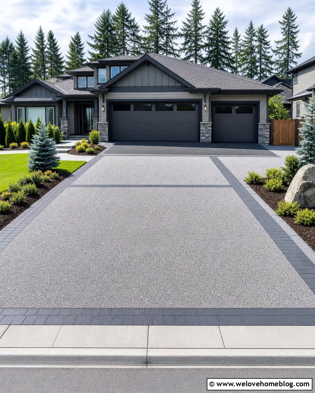 Resin Driveway With Paver Parking Bays - 40 resin driveway ideas